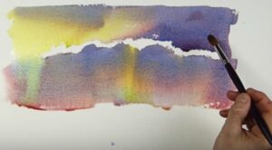 The effect of painting on a wet surface