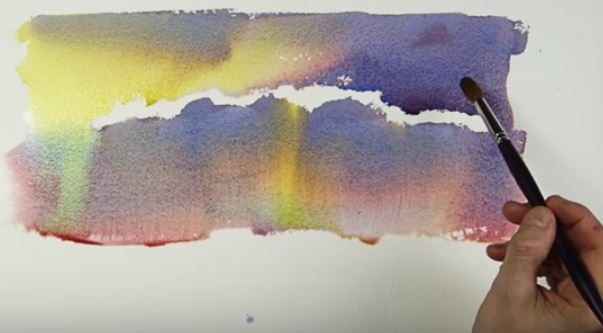 The effect of painting on a wet surface