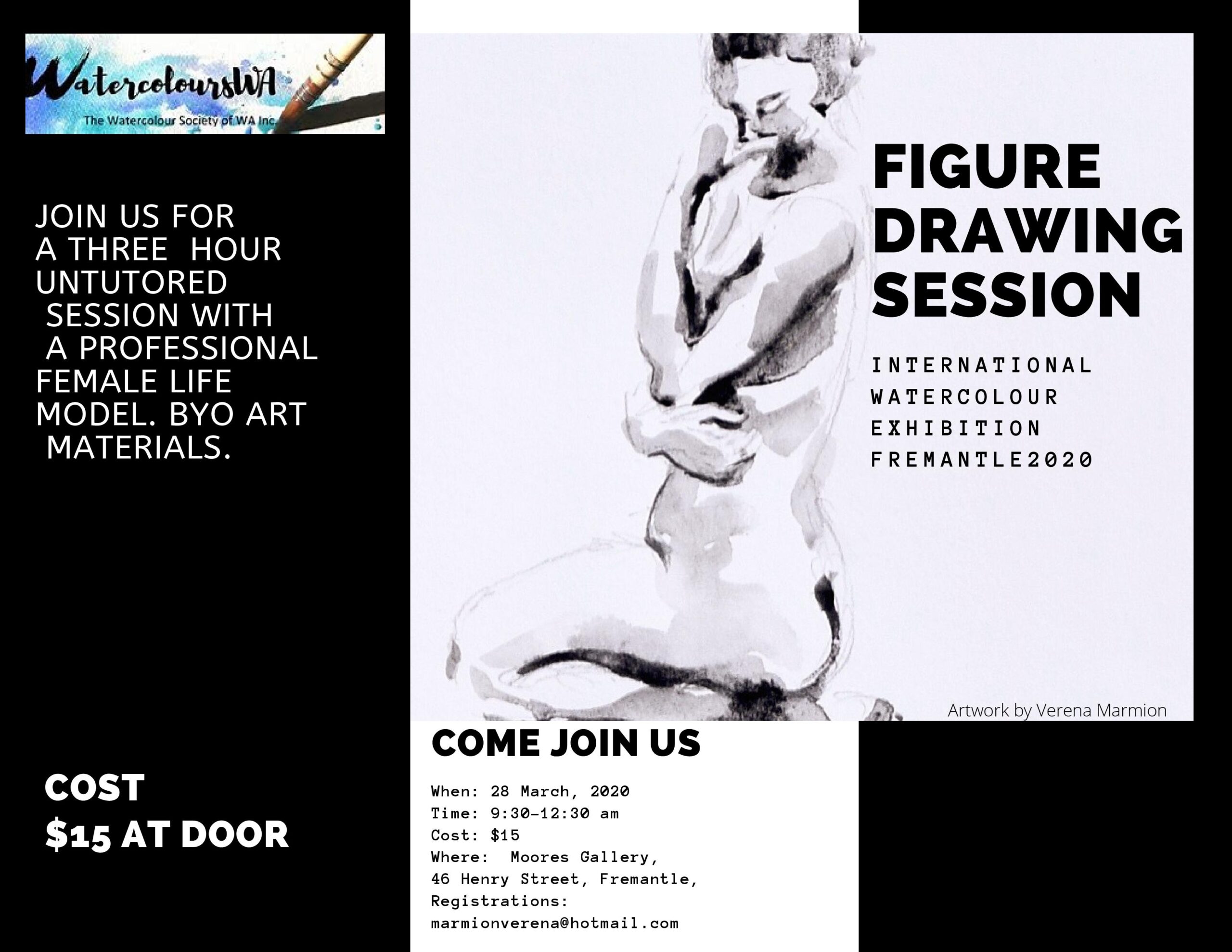 Figure Drawing Session – Sat 28 March, 2020