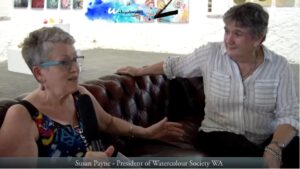 International Watercolour Exhibition 2020 in Fremantle - Video Interview - Susan Payne