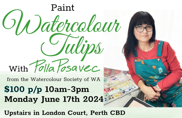 Watercolour Tulips Workshop with Polla Pasavec – Mon 17 June