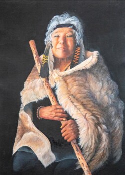 Nyoongar Elder, Theresa Walley in “Welcome to Country” Ceremonial Dress