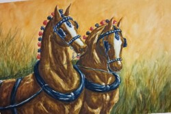 Dancing Carnege Horses 2 - $325 - Framed